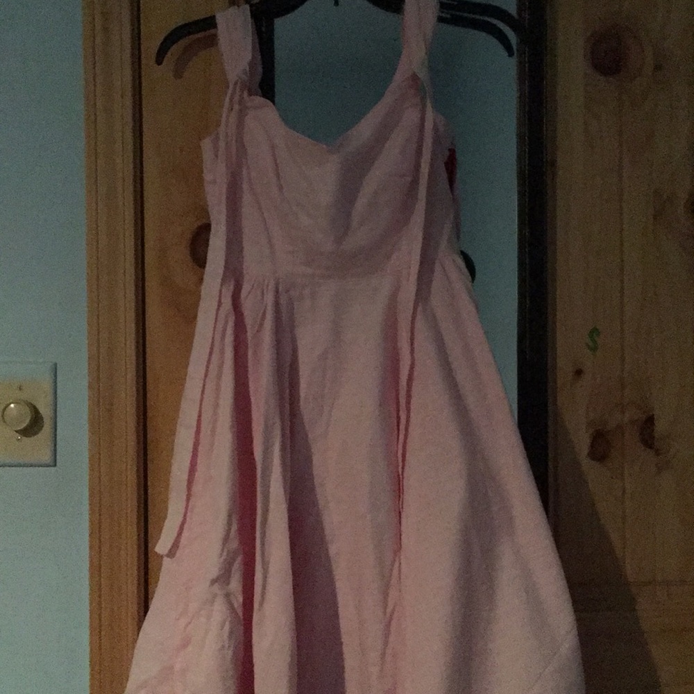 Hot topic pink pin-up hell bunny dress.